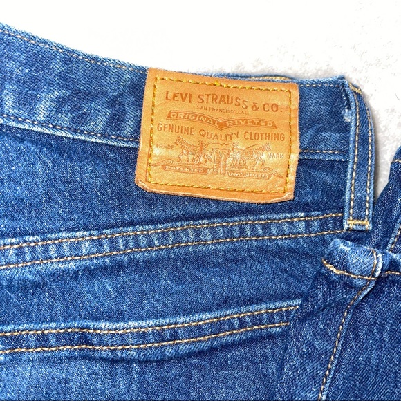 Levi's Wedgie Button Fly Medium Dark Wash Jeans 29 - Picture 4 of 10